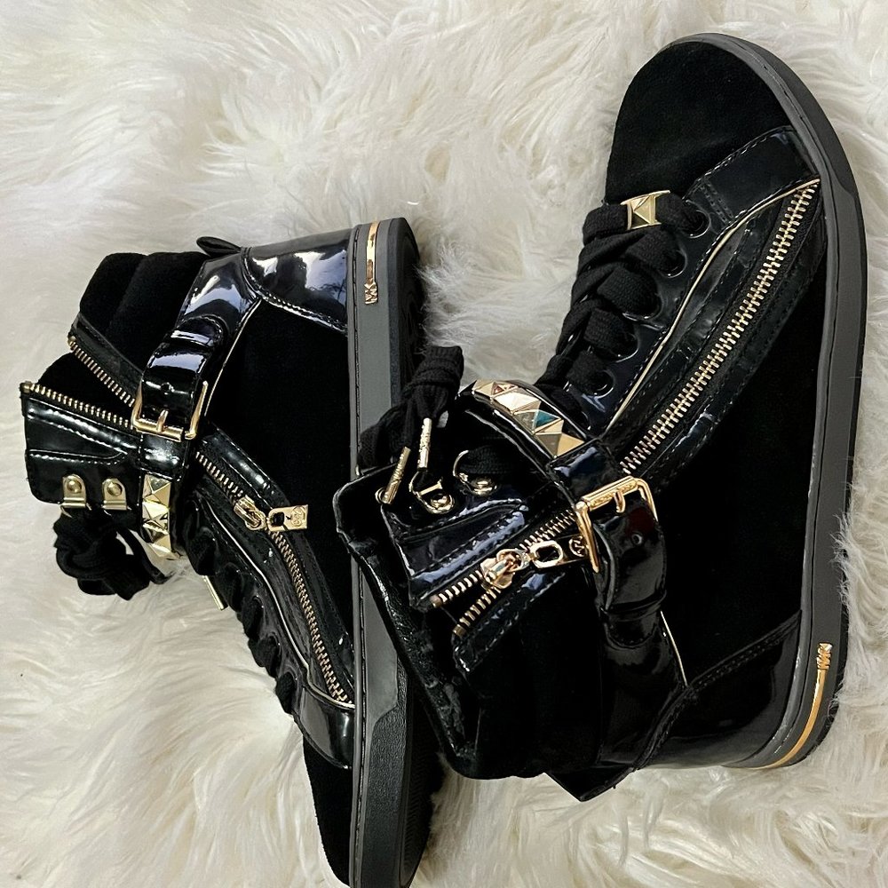 Michael Kors Black & Gold Sneakers